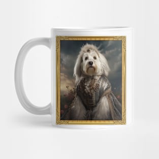 Stately English Sheepdog - Medieval English Princess (Framed) Mug